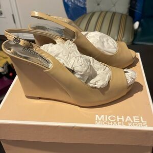 Michael Kors Patent Wedges.